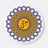 Spiritueel Mandala Yoga Om Peacock Kaleidoscope Magneet (Voorkant)