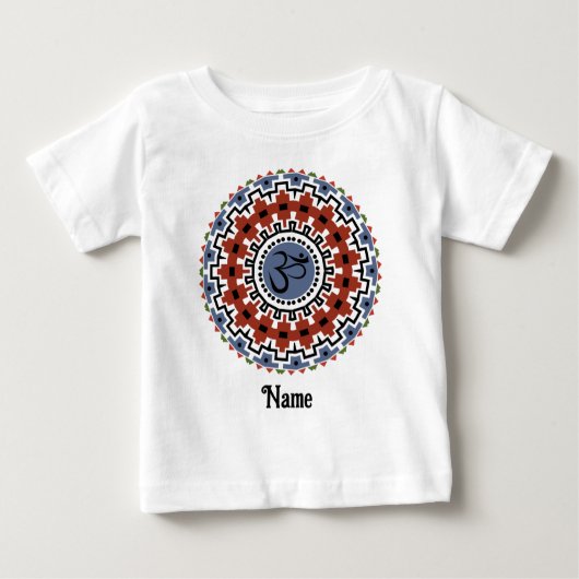 Spiritueel Mandala Yoga Om Rust Blue Gepersonalise (Voorkant)