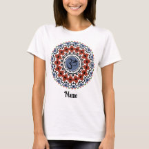 Spiritueel Mandala Yoga Om Rust Blue Gepersonalise