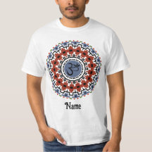 Spiritueel Mandala Yoga Om Rust Blue Gepersonalise