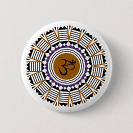 Spiritueel Mandala Yoga Om Sybol Geometrisch ontwe Ronde Button 5,7 Cm