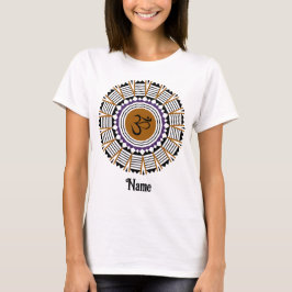 Spiritueel Mandala Yoga Om Symbol Paars Gepersonal T-shirt