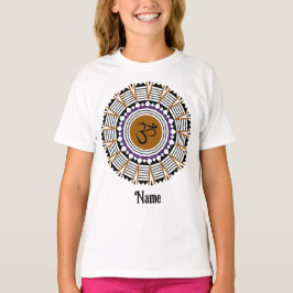 Spiritueel Mandala Yoga Om Symbol Paars Gepersonal T-shirt