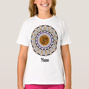 Spiritueel Mandala Yoga Om Symbol Paars Gepersonal T-shirt