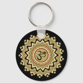 Spiritueel Mandala Yoga Om Symbol Retro Geometric Sleutelhanger