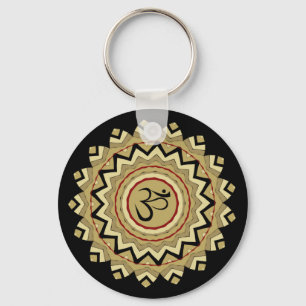 Spiritueel Mandala Yoga Om Symbol Retro Geometric Sleutelhanger