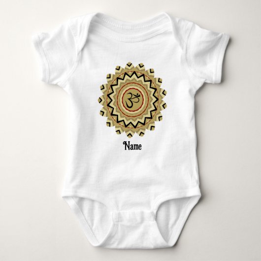 Spiritueel Mandala Yoga Om Symbol Retro Gepersonal Romper (Voorkant)