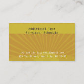 Spiritueel medisch zonneschijn visitekaartje (Achterkant)