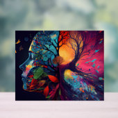 Spiritueel menselijk brein acryl bord (Neutraal)