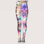 spiritueel mysterie "Ik ben gezegend Groen" Leggings (Voorkant)