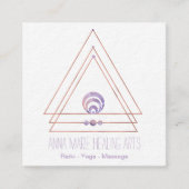 Spiritueel New age en metafysisch | Paars Vierkante Visitekaartje (Voorkant)