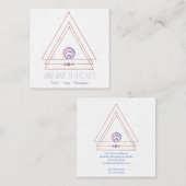 Spiritueel New age en metafysisch | Paars Vierkante Visitekaartje (Voorkant / Achterkant)