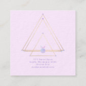 Spiritueel New age Goud en roze Vierkante Visitekaartje (Achterkant)