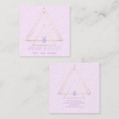 Spiritueel New age Goud en roze Vierkante Visitekaartje (Voorkant / Achterkant)