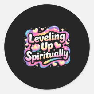 Spiritueel Niveau Verhogen Mindfulness Meditatie Ronde Sticker