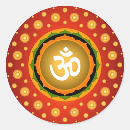 Spiritueel om Lotus Design Ronde Sticker (Voorkant)