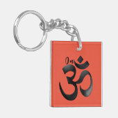 Spiritueel Om Mantra Quote Symbool Gepersonaliseer Sleutelhanger (Voorkant Links)