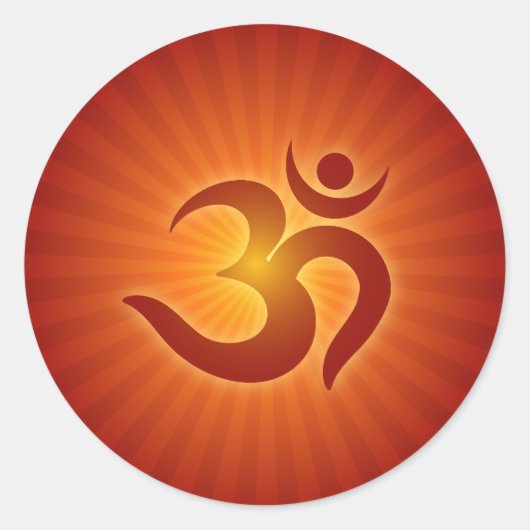 Spiritueel OM-ontwerp Ronde Sticker (Voorkant)