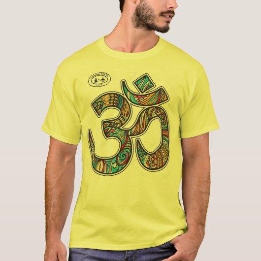 Spiritueel OM Symbool Geel T-shirt (Voorkant)