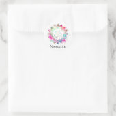 *~* Spiritueel OM Symbool Lotus Bloemmandala Ronde Sticker (Tas)