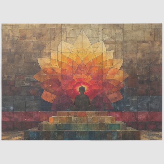 Spiritueel ontwaken Mandala Decoupage Tissuepapier (Voorkant)