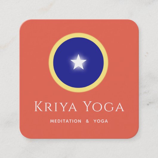 Spiritueel oog vierkante visitekaartje (Voorkant)