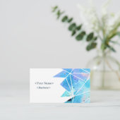 Spiritueel Paars driehoeksdriehoek visitekaartje (Staand voorkant)