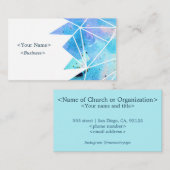 Spiritueel Paars driehoeksdriehoek visitekaartje (Voorkant / Achterkant)