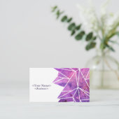 Spiritueel Paars driehoeksdriehoek visitekaartje (Staand voorkant)