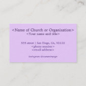 Spiritueel Paars driehoeksdriehoek visitekaartje (Achterkant)