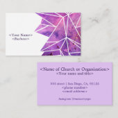 Spiritueel Paars driehoeksdriehoek visitekaartje (Voorkant / Achterkant)