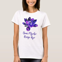 Spiritueel Paars Lotus Flower Nam Myoho Renge Kyo T-shirt