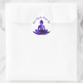 Spiritueel Paars Lotus Yoga Nam Myoho Renge Kyo Ronde Sticker (Tas)