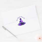 Spiritueel Paars Lotus Yoga Nam Myoho Renge Kyo Ronde Sticker (Envelop)