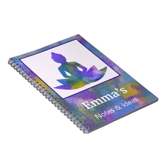Spiritueel Pastel Half Lotus Yoga Persoonlijk Noti Notitieboek (Rechterzijde)