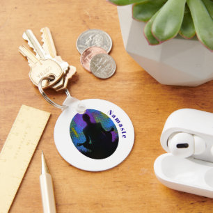 Spiritueel patchwork op Yoga Pose Namaste Sleutelhanger