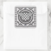 Spiritueel proefontwerp voor vrouwen vierkante sticker (Tas)