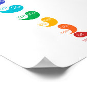 Spiritueel Rainbow Yin Yang Chakras Poster (Hoek)