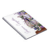 Spiritueel ritueel van Union Paarse Floral Chalice Notitieboek (Rechterzijde)