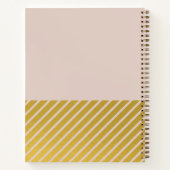 Spiritueel roze Folie Stripes Mindfulness Journal Notitieboek (Achterkant)