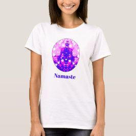 Spiritueel roze roze Yoga Pose Namaste T-Shirt