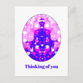 Spiritueel roze Zitterend Yoga Pose Dinking van ju Briefkaart