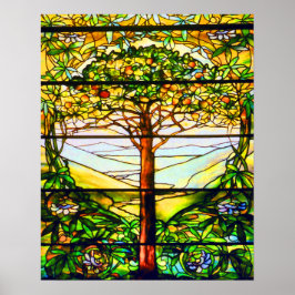 Spiritueel Schilderachtig tiffany-venster Poster