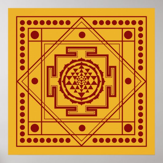 Spiritueel Sri Yantra Poster (Voorkant)