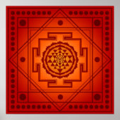 Spiritueel Sri Yantra Poster (Voorkant)