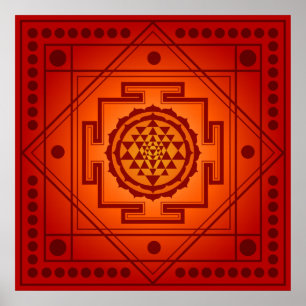 Spiritueel Sri Yantra Poster