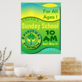 Spiritueel Sterke Zondag School Poster (Keuken)