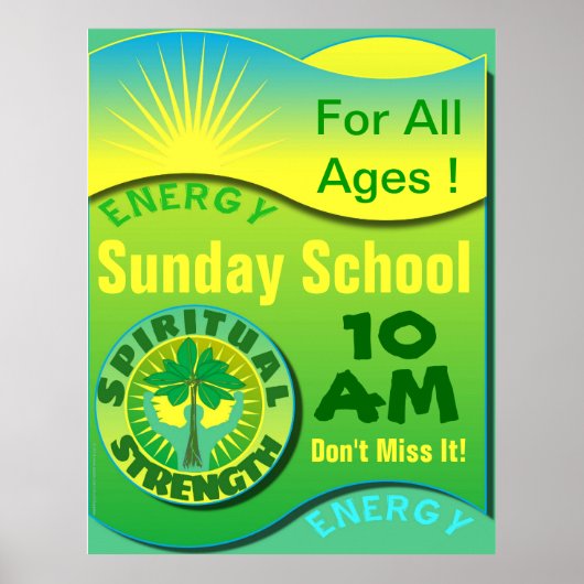 Spiritueel Sterke Zondag School Poster (Voorkant)
