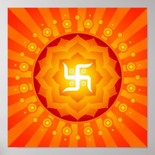 Spiritueel Swastika Poster (Voorkant)