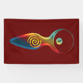 Spiritueel symbool - godin van Earth Gaya 2 Spandoek (Horizontaal)